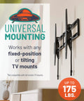 Heavy Duty Steel Stud TV Mounting Kit For Fixed And Tilt Sets Secures Flat Screens Up To 175 Pounds On Metal Walls with universal mounting.