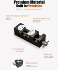 Heavy Duty Fractal Vise Giving You A Sweet Knockout Grip For Drill Press And Bench Clamping with stainless steel jaws and aluminum.