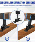 Beefy 3 Pack Roof Riser Brackets Kit With Adjustable Height For 4x4 Pergolas And Gazebos installation options illustration