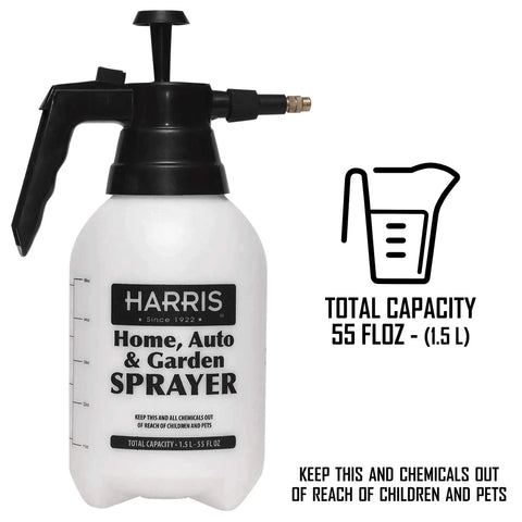 Continuous Hand Pump Sprayer 1.5L for Home Garden Lawn Care and Car Detailing with chemical resistant label