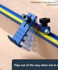Top Shelf Adjustable Swing Flip Stop With Universal T Track Fence Rails And Dead On Pointer Indicator for precise wood cutting