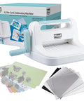 Beginner Friendly Die Cutting And Embossing Machine Kit For Card Making And Crafting With A5 Die Cutter 6 Inch Opening, clear stamps, and cardstock