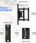 4 Pack Heavy Duty Door Roller Catch Kit dimensions with strike plate, silent ball catch, zinc latch, and black roller latch.