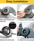 Step-by-step installation of Six Pack MKP 10 Prop And Nut Kit B For Half Inch Prop Shafts Fits Four Inch Diameter Trolling Motors
