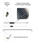 GX160 GX200 Governor Spring Throttle Return Linkage Kit for Honda engines, includes electroplated throttle rod and springs.