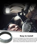 Mechanic installing 65mm Graphite Exhaust Gasket Donut Seal for RV SUV Truck, Leakproof Muffler Ring in vehicle exhaust pipe