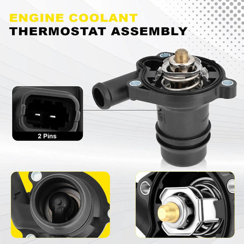 Water Pump Thermostat Kit Easy Fit For 2013-2020 Buick Encore, Chevy Cruze, Sonic, Trax 1.4L Turbo Replacement