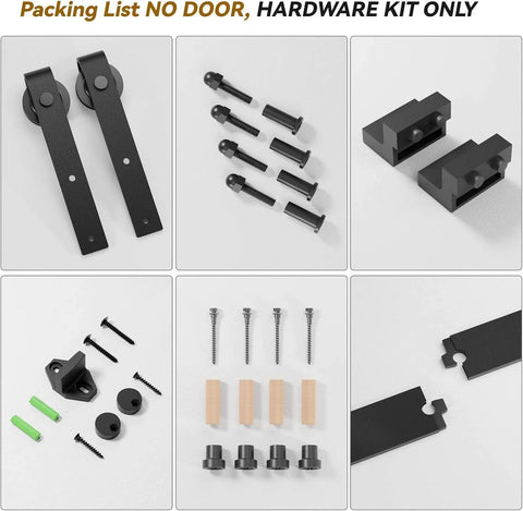 7 Foot Sliding Barn Door Hardware Kit For A Single Door With Sturdy Rails And Quiet Smooth Glide Fits 40 To 42 Inch Wide Doors J Shape Hanger