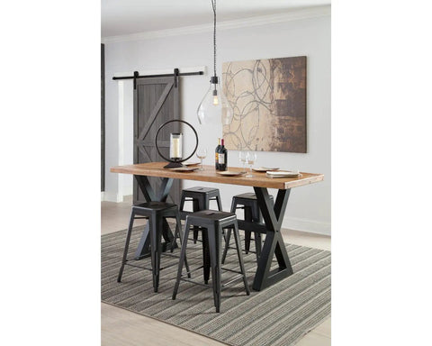 Industrial Glass Pendant Light With Clear Shade In Gray Finish over modern kitchen island with Edison bulb