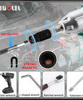 Magnetic Tap Socket Wrench Set Ten Piece With One Fourth Inch And Three Eighth Inch Drive Tap Holders, tool demonstration