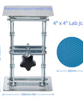 Amazon lab jack stand, 4x4 in, stainless steel, adjustable height 50-160 mm, 5 kg capacity, non-slip platform