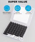 Sticky Cable Clips Set For Wall And Desk Cord Management 60 Piece Upgrade in transparent box