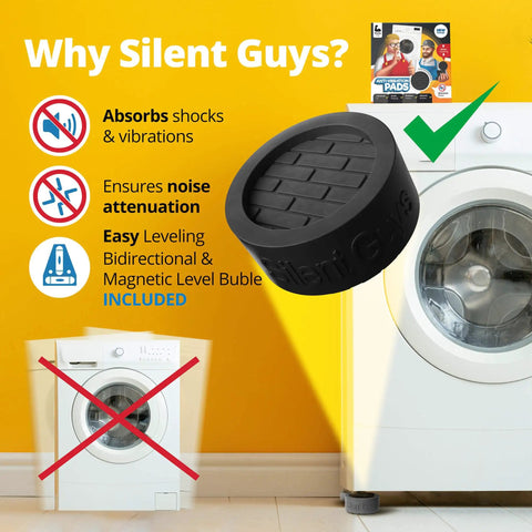 Rugged Anti Vibration Pads For Washing Machine Set Of Four Universal Floor Grips With Noise Reduction And Vibration Control To Stop Shakes On All Floors Durable Heavy Duty Laundry Room Accessories, black rubber pad under washer