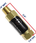 Brass pre set in line pressure regulator for air tools 90 psi one quarter inch NPT with corrosion resistance