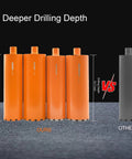 5 Inch Wet Diamond Core Drill Bit For Concrete Reinforced Concrete And Hard Masonry With 1-1/4 Inch To 7 Thread Arbor 10mm Segment