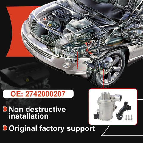 Beefy Coolant Water Pump For Mercedes Benz M274 Engine C Class E Class Glc Metris Sprinter Replaces 2742000207 with engine diagram.
