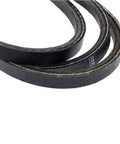 Close-up of OEM VBelt M151276 5/8 inch wide 97 inch long showing textured material for X500 X520 X530 X534 X540 X590 models