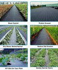 Heavy Duty Weed Barrier Landscape Fabric For Outdoor Gardens Non Woven Weed Blocker Roll shown in various installations and uses