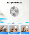 Two Pack Shower Handle Replacement Kit For Chateau Single Handle Tub And Shower Faucets Compatible With 1225 Cartridge Includes Screws Easy Diy Repair For Worn Out Shower Handles installed on wall
