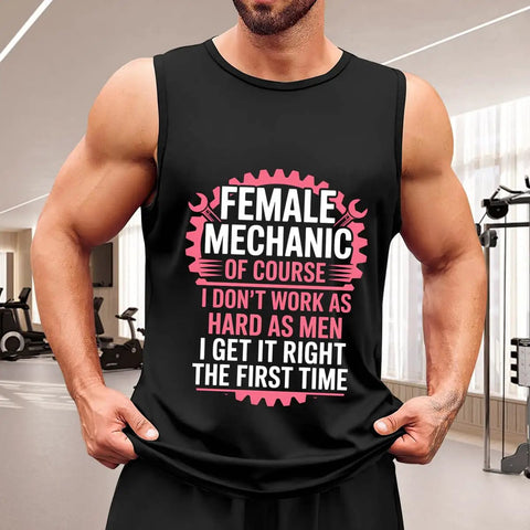 Mens Tank Top Straight Up Fresh 100 Cotton Muscle Shirt Lightweight And Breathable Summer Undershirt Built For Heavy Lifting And Casual Flexing With Sun Protection on model in gym.