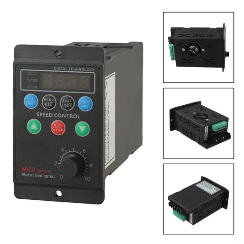 Pro Grade VFD Variable Frequency Drive For Converting Single Phase 220V To Three Phase 220V front display and terminal side