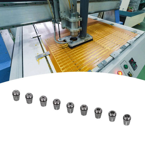 Morse Taper Drill Chuck Kit With Connecting Shaft And Carbon Steel Collet Chuck Pro Grade ER Wrench And Nine Spring Collets on machine