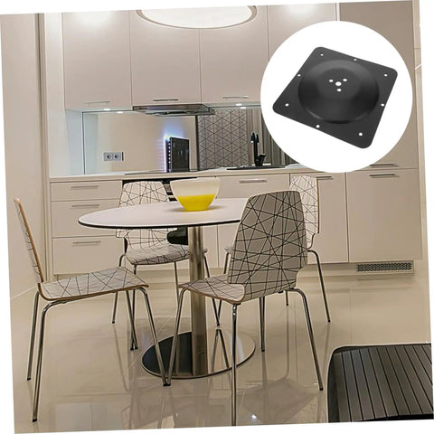 Rock Solid Table Leg Connector Kit With Multi Hole Metal Brackets For Desk Assembly And Furniture Fixups Featuring Damn Sturdy Iron Plates, black metal bracket with holes.