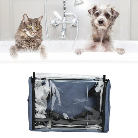 Portable Pet Nebulizer Box For Cats And Dogs With Collapsible Inhalation Chamber, Durable Oxford Fabric