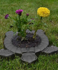 Concrete Stepping Stone Mold For Garden And Patio Durable Reusable Plastic Cement Mold Kit turtle shape with flowers