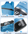 10L Waterproof Dry Bag With Floating Roll Top Bonus Phone Case Non Toxic PVC For Kayaking Beach Fishing Gym Camping