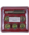 Oil Drain Plug Thread Repair Kit M15 X 1.5mm Rethread Tool in red case with tap and plugs.