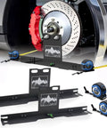 Wheel Alignment Tool With Imperial Tape Measure And Heavy Duty Toe Alignment Plates No Caliper Removal Needed Detachable Automotive Kit
