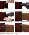 Deck Railing Bracket Connectors For 2x4 Wood Posts Stainless Steel 24 Pcs With Screws Black Fence Brackets Kit install steps
