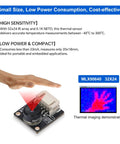 Thermal Imaging Camera MLX90640-D110 32x24 IR Array With I2C Interface shown with thermal demonstration