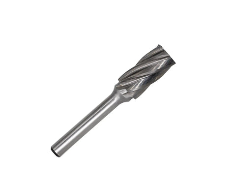 Aluminum Cut Tungsten Carbide Rotary Burr Bit For Die Grinder Cylindrical Shape With 1/4 Inch Shank 1/2 Inch Head Diameter 1 Inch Flute Length Heavy Duty Metalworking Tool For DIY Projects Pack Of 1