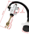 Beefed Up Rear Brake Master Cylinder Reservoir Hose Line Universal Fit For 90cc 110cc 125cc ATVs Quads Dirt Bikes Go Karts