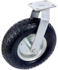 No Sweet Glide 12 Inch Pneumatic Caster Wheels Set With Precision Ball Bearings And Knobby Ribbed Rubber Tires close-up view.