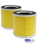 2 Pack Replacement Filter For RP-AP089 Air Purifiers, 3-Stage H13 HEPA With Activated Carbon, cylindrical design, front view