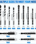 Diamond drill bits set, 30 pcs professional masonry carbide bits, multiple sizes for concrete and ceramic tile, Amazon.