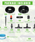 394 Ft Drip Irrigation Kit For Garden And Lawn With 1/2 Inch Hose And 1/4 Inch Distribution Tubing, Adjustable Misting Nozzles
