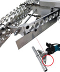 Heavy Duty 27 Inch Spray Foam Cutter Saw for insulation removal, close-up of sharp blades and ergonomic grip.