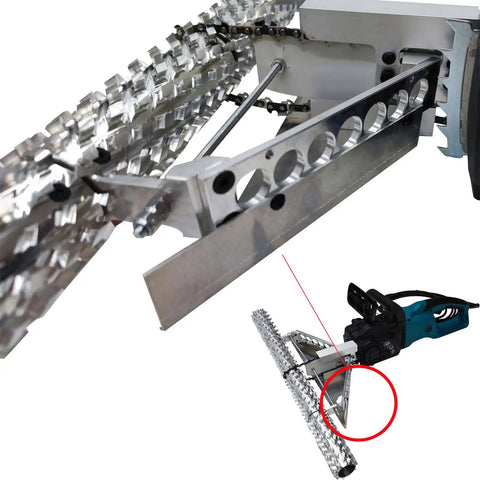 Heavy Duty 27 Inch Spray Foam Cutter Saw for insulation removal, close-up of sharp blades and ergonomic grip.