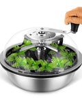 Leaf Bowl Bud Trimmer With Switchable Stainless Steel Blades And Clear Visibility Dome, 13 Inch Hand Twist Spin Cutter in use