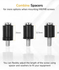Top Shelf Universal TV Mount Hardware Kit Loaded With Premium Vesa Screws Security Washers And Precision Spacers for M6/M8 screw mounting spacers.