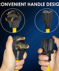 Premium Nema 10 To 6 Adapter For Ev Level 1 Charging Heavy Duty Three Prong Dryer Cord Converter showcasing plugs and handles.