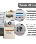 INTSUPERMAI metal lathe 8x32 front view with dual chuck and LCD control panel