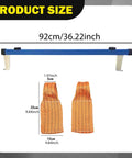 Heavy Duty Car Dent Repair Kit With Lifter And Expander Set showing blue lifter bar and orange expander straps with measurements