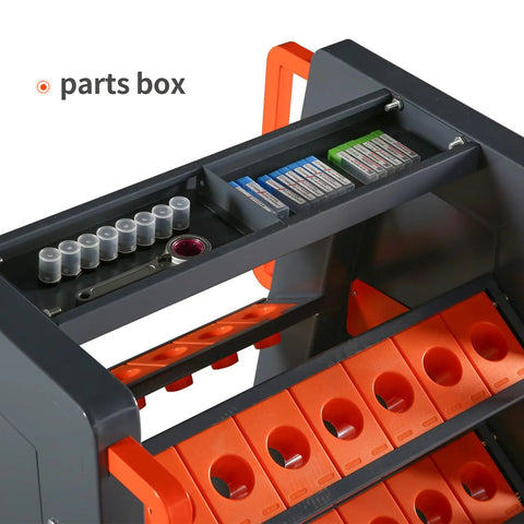 Beefy Shop Cnc Tool Rack Featuring Multifunctional Cat40 Tool Holder And Slick Dark Grey Coating For Heavy Duty Industrial Organization And Rapid Tool Swap Operations