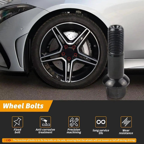 Premium 20Pc Wheel Lug Bolts Nuts Kit For Benz AMG GT X290 Glk-Class X204 And Gls X166 Heavy Duty Steel With Tight Fit Thread Design And Super Hardness To Keep Your Rides Safe And Rockin All Day Long