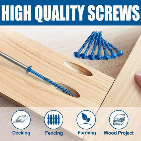 Exterior Pocket Hole Screws 1-1/4 Inch, 70 Pc Size 8 Coarse Thread, square drive used in woodworking project